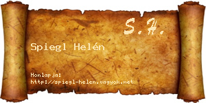 Spiegl Helén névjegykártya